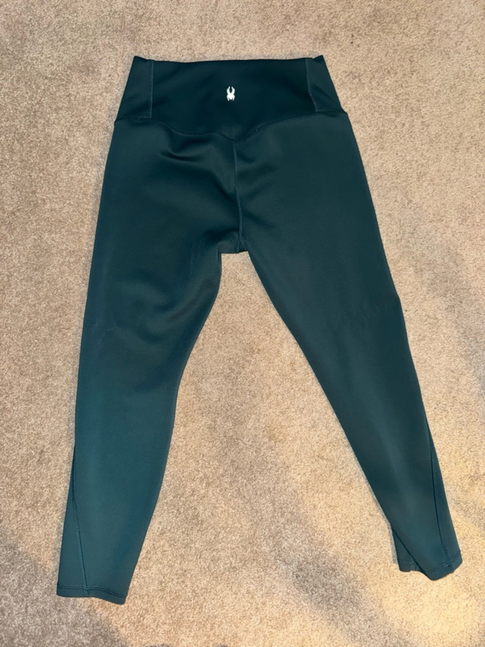 High-Waist Women's Leggings in Deep Teal